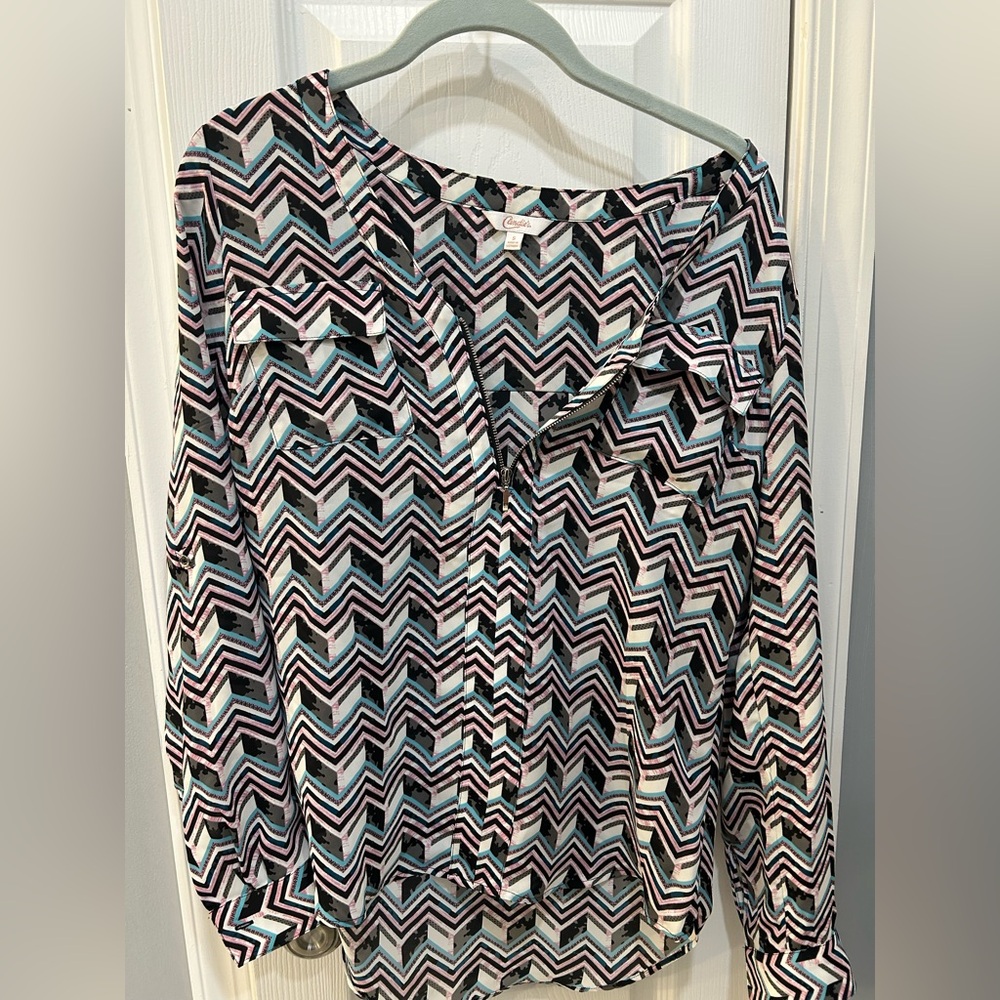 Candie's Multicolor Chevron Blouse